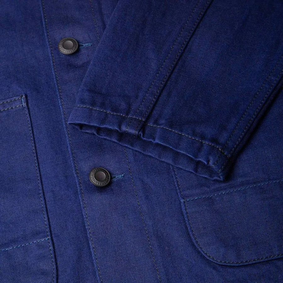 【Benzak Denim Developers】BWJ-01 WORKER JACKET 10.5 oz. blue x black worker selvedge / 義大利斜紋布 雙染法式工裝夾克