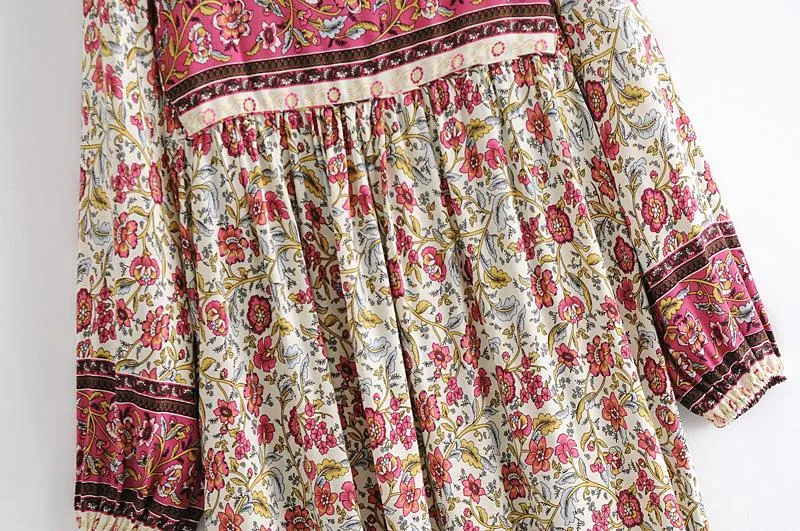 BESSIE Bohemian Floral Maxi Dress