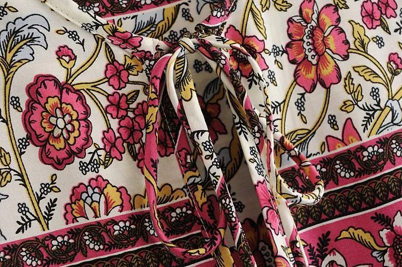 BESSIE Bohemian Floral Maxi Dress
