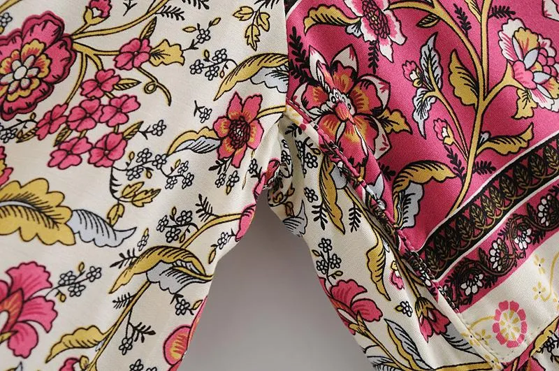BESSIE Bohemian Floral Maxi Dress