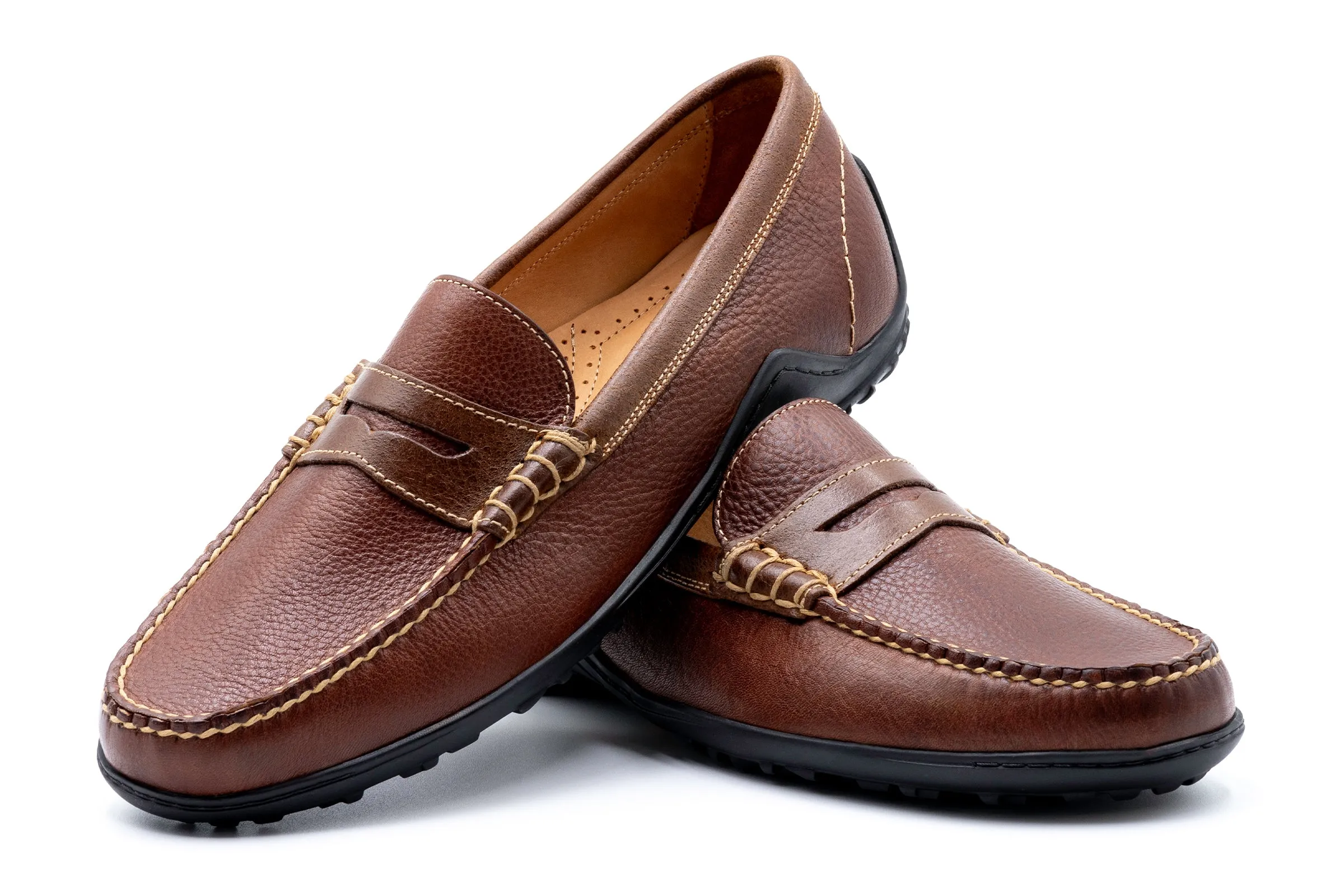 Bill Royal Bullhide Penny Loafers - Chestnut