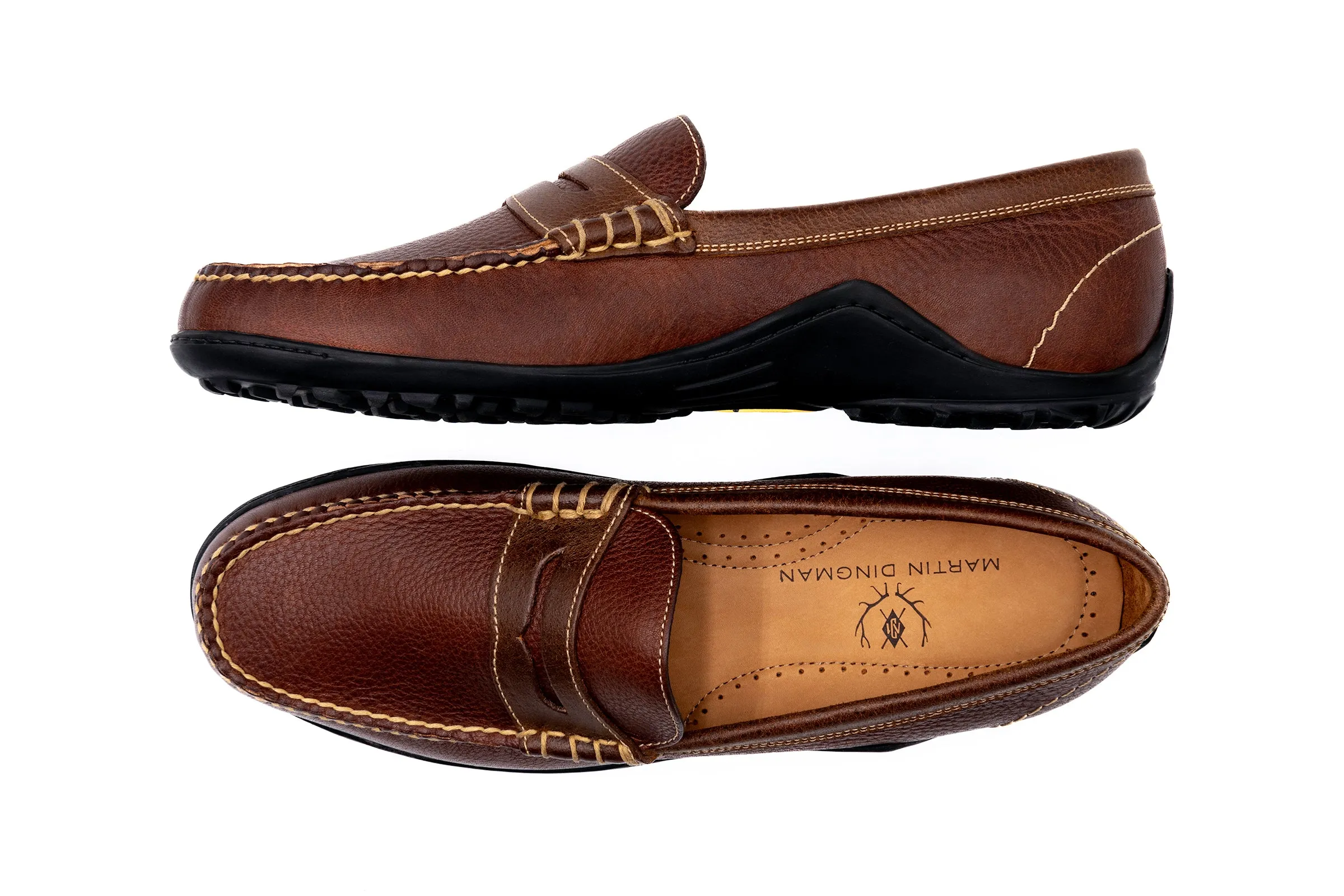 Bill Royal Bullhide Penny Loafers - Chestnut