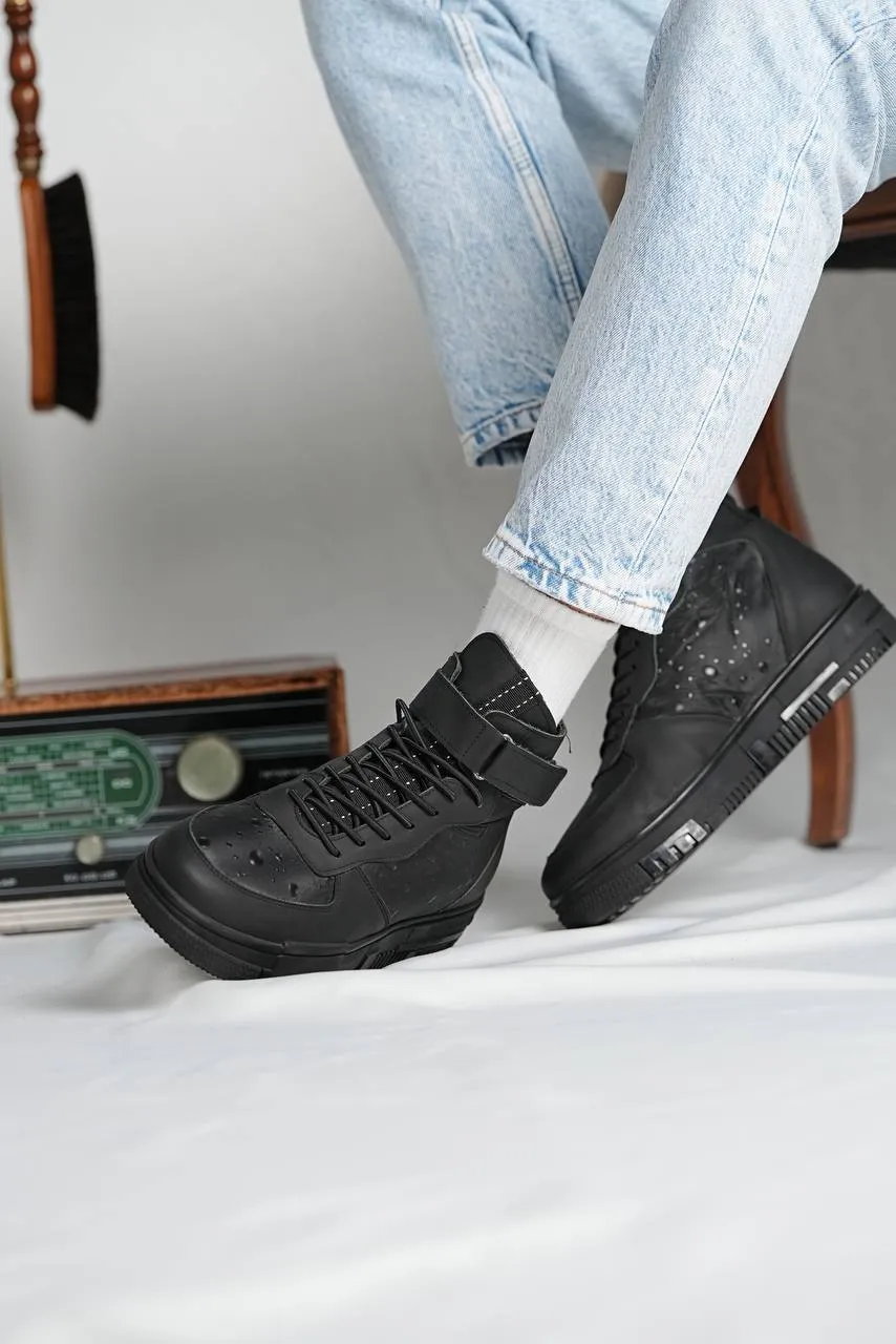 Black Ankle Strap Boots