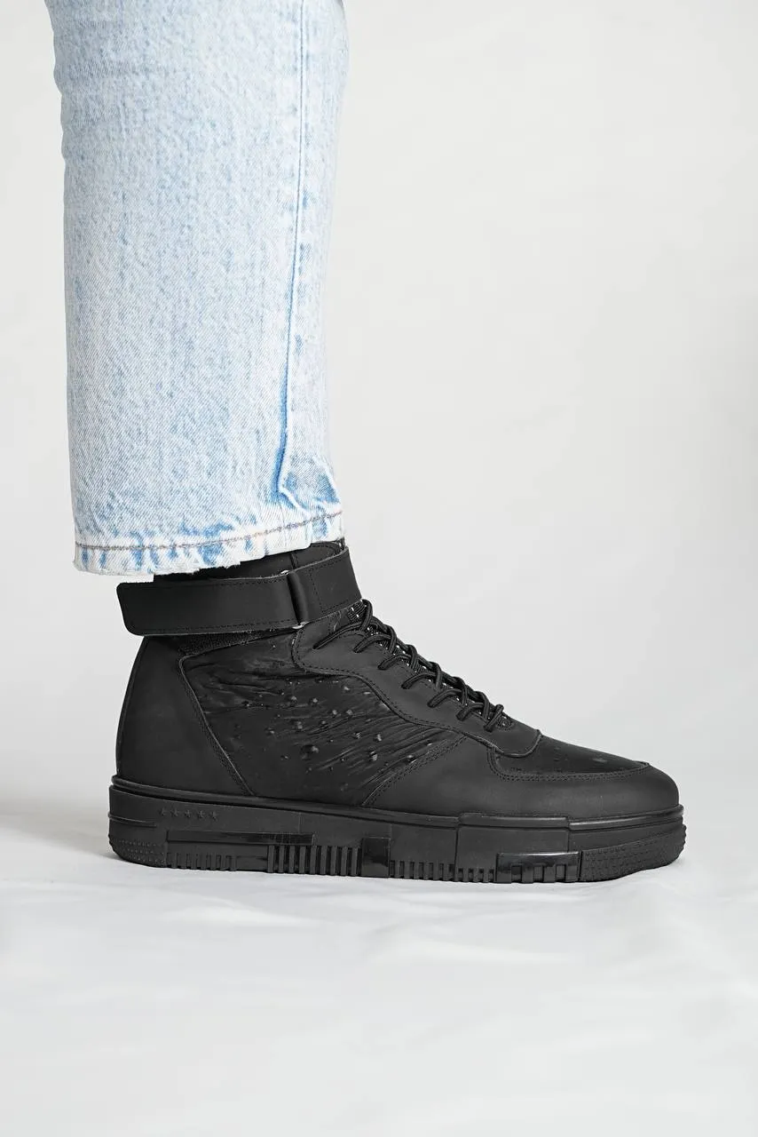 Black Ankle Strap Boots