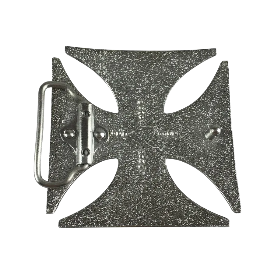 Black Chopper Cross Belt Buckle with Pewter Finish