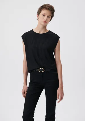 Black Faux Leather Belt