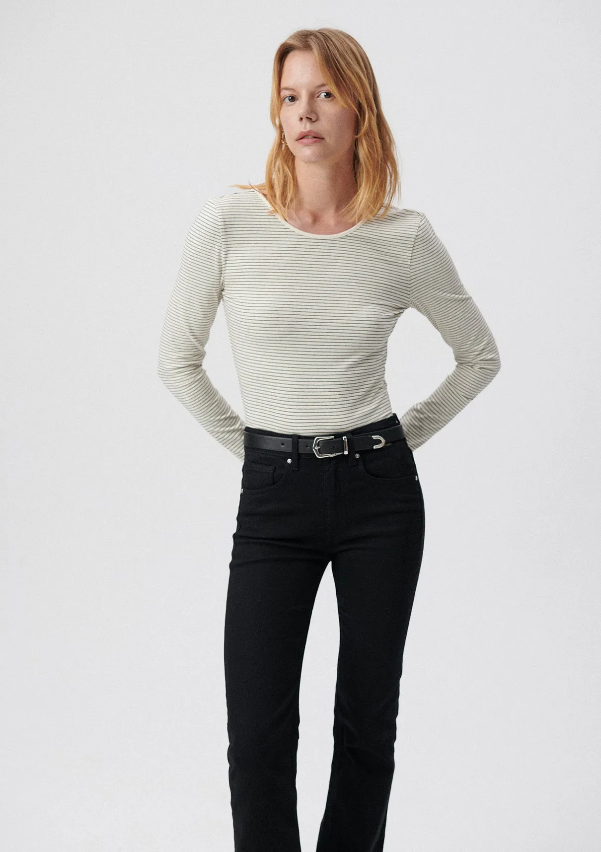 Black Faux Leather Belt