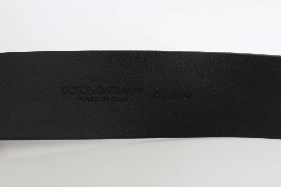 Black Leather Gold Buckle Belt