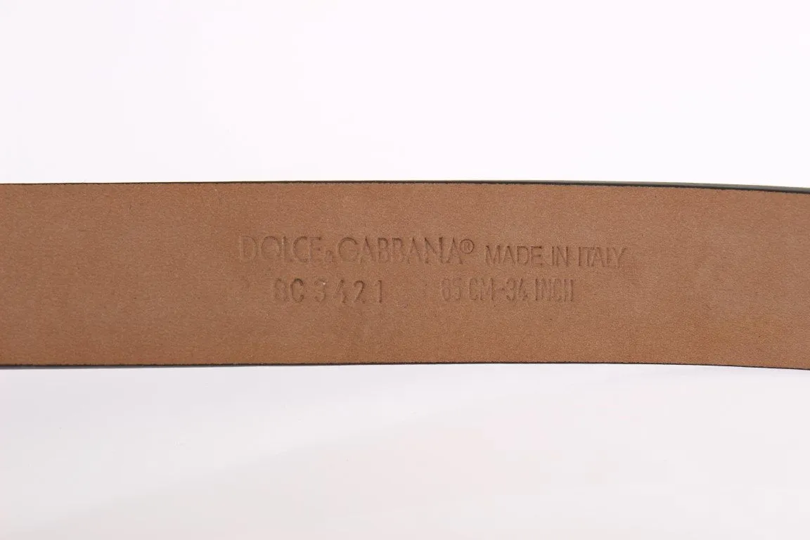 Black Leather Silver Buckle Belt