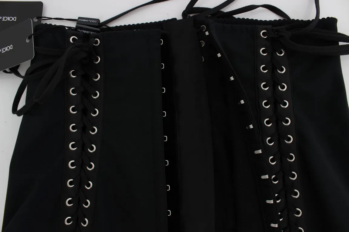 Black Stretch Waist Strap Corset Belt