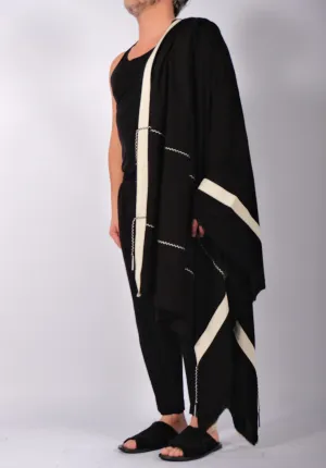 Black Washed Cotton Scarf