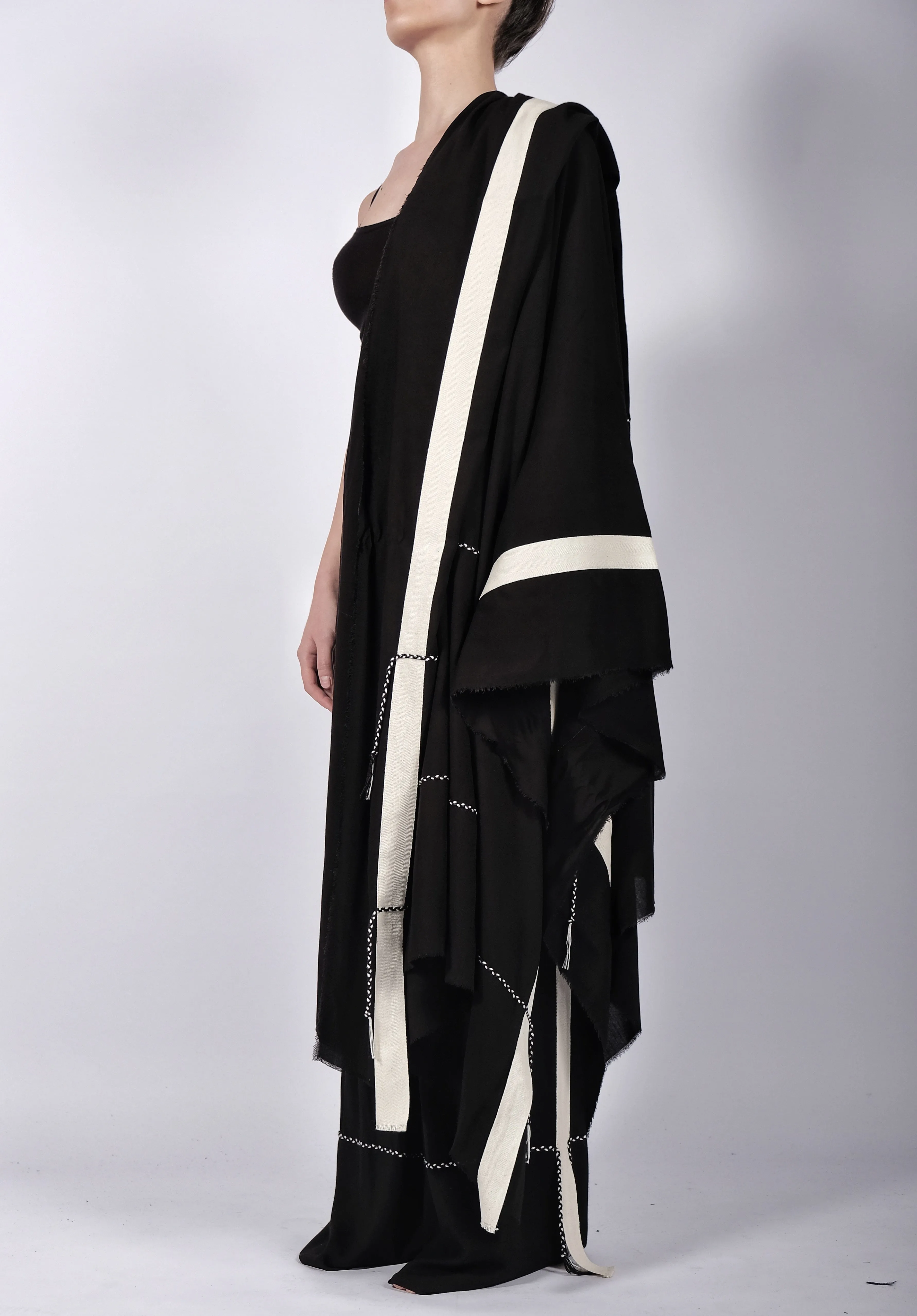 Black Washed Cotton Scarf