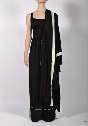 Black Washed Cotton Scarf