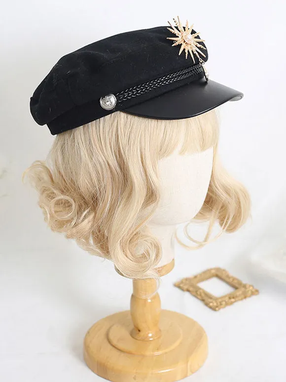 Blond Lolita Hat Metallic Polyester Women Lolita Accessories