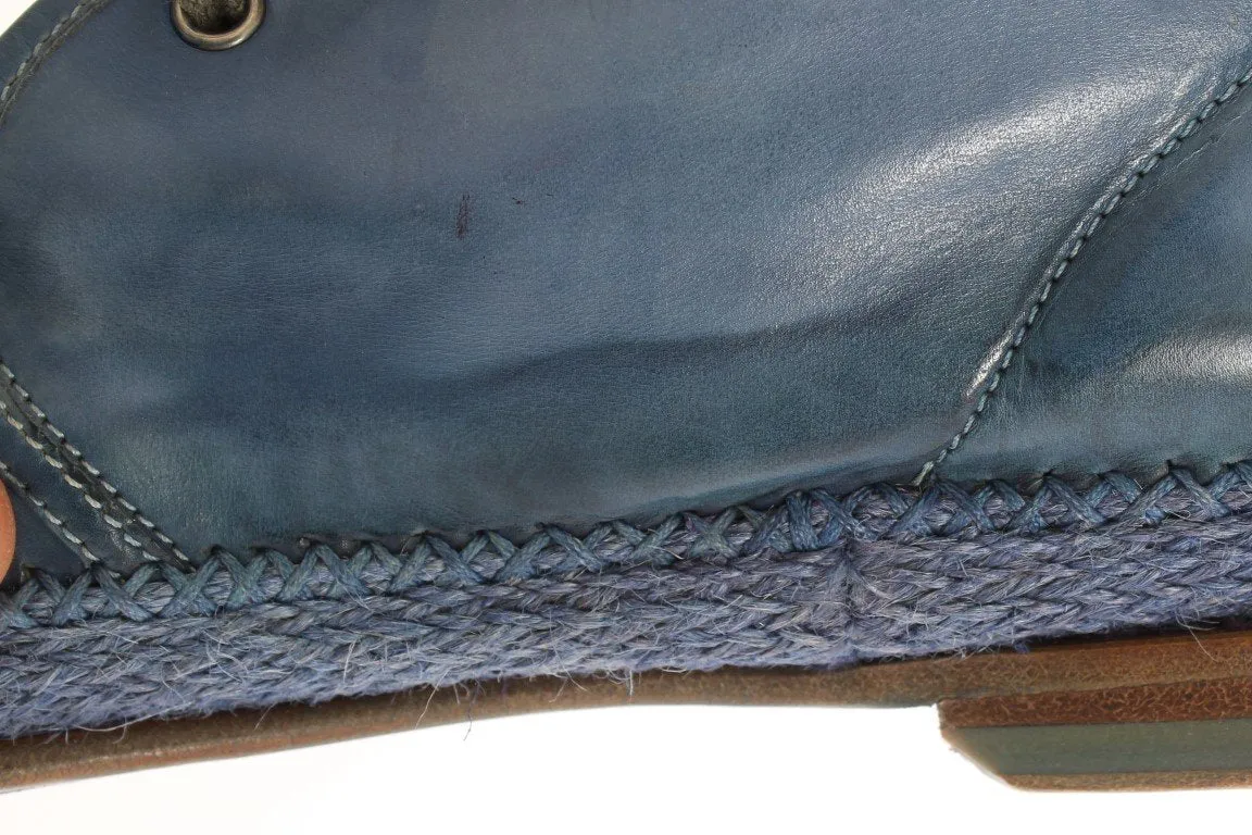 Blue Crust Leather Chukka Ankle Boots