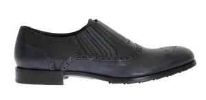 Blue Leather Dress Loafers