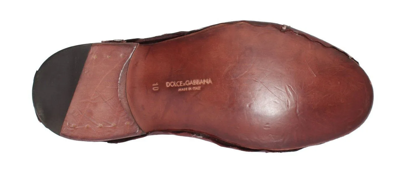 Bordeaux Leather Ankle Chukka Boots