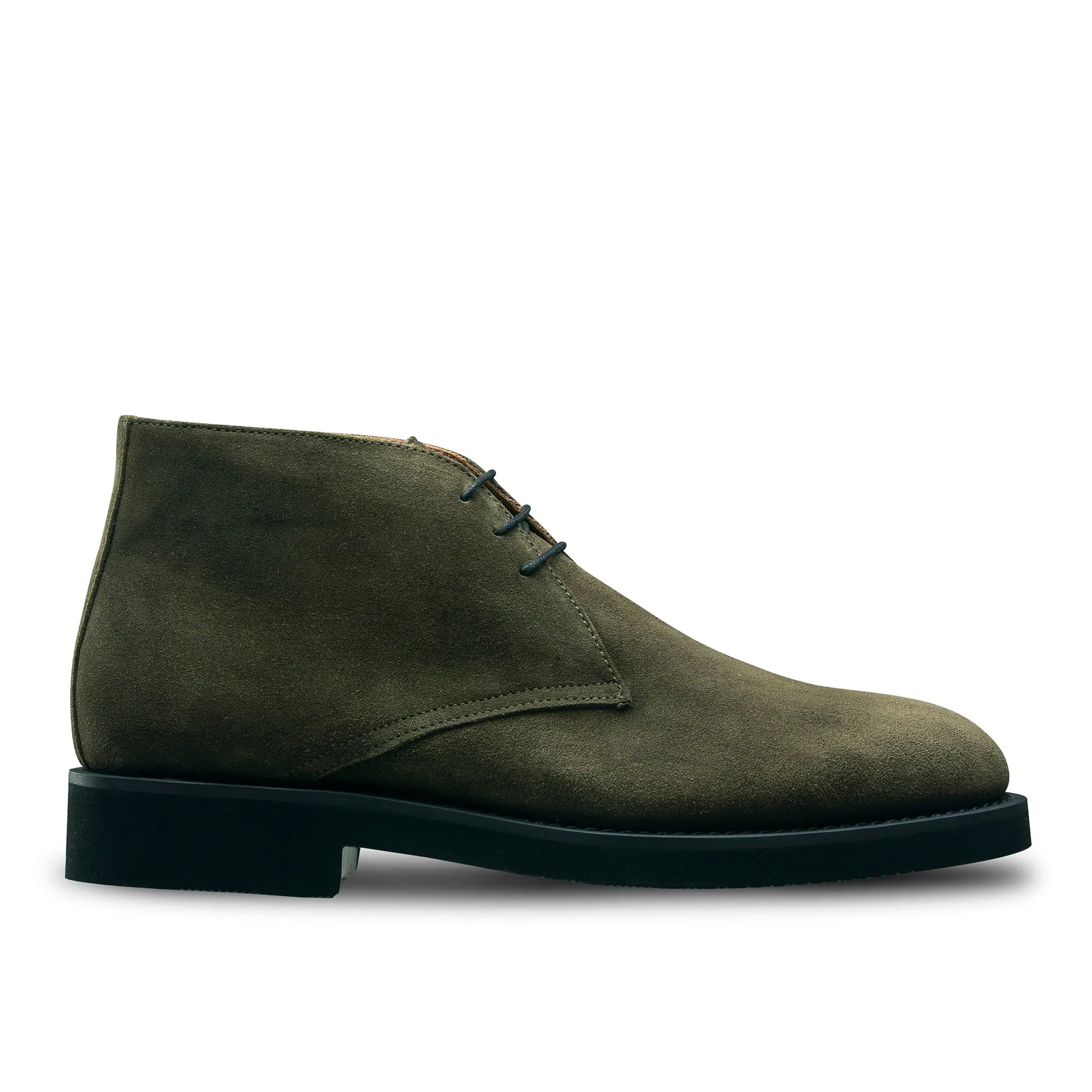 Bottines Chukka Saul 376 veau velours kaki