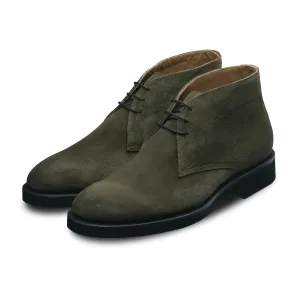 Bottines Chukka Saul 376 veau velours kaki