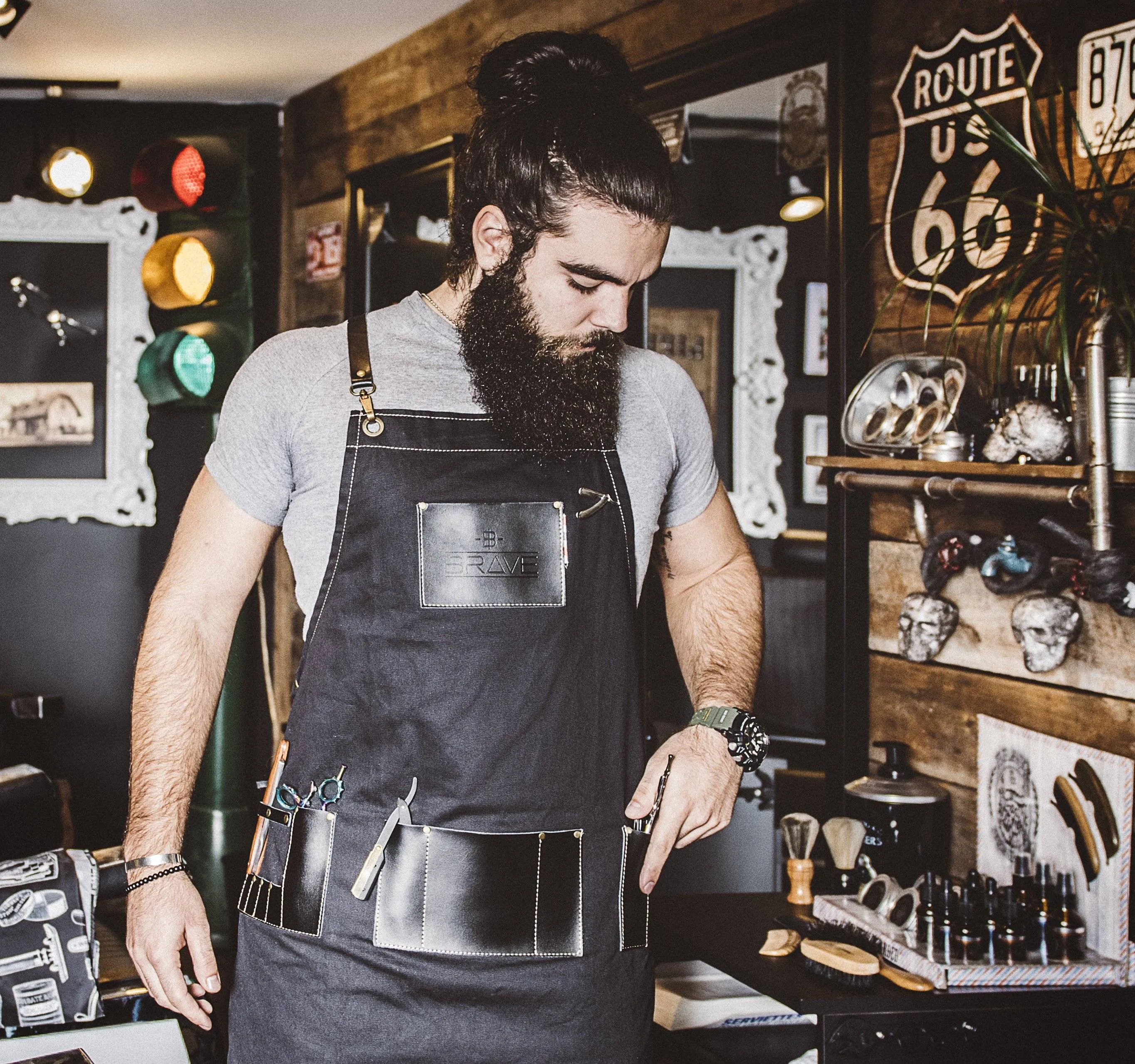 Brave Barber & Hairdresser Apron | Full-Length