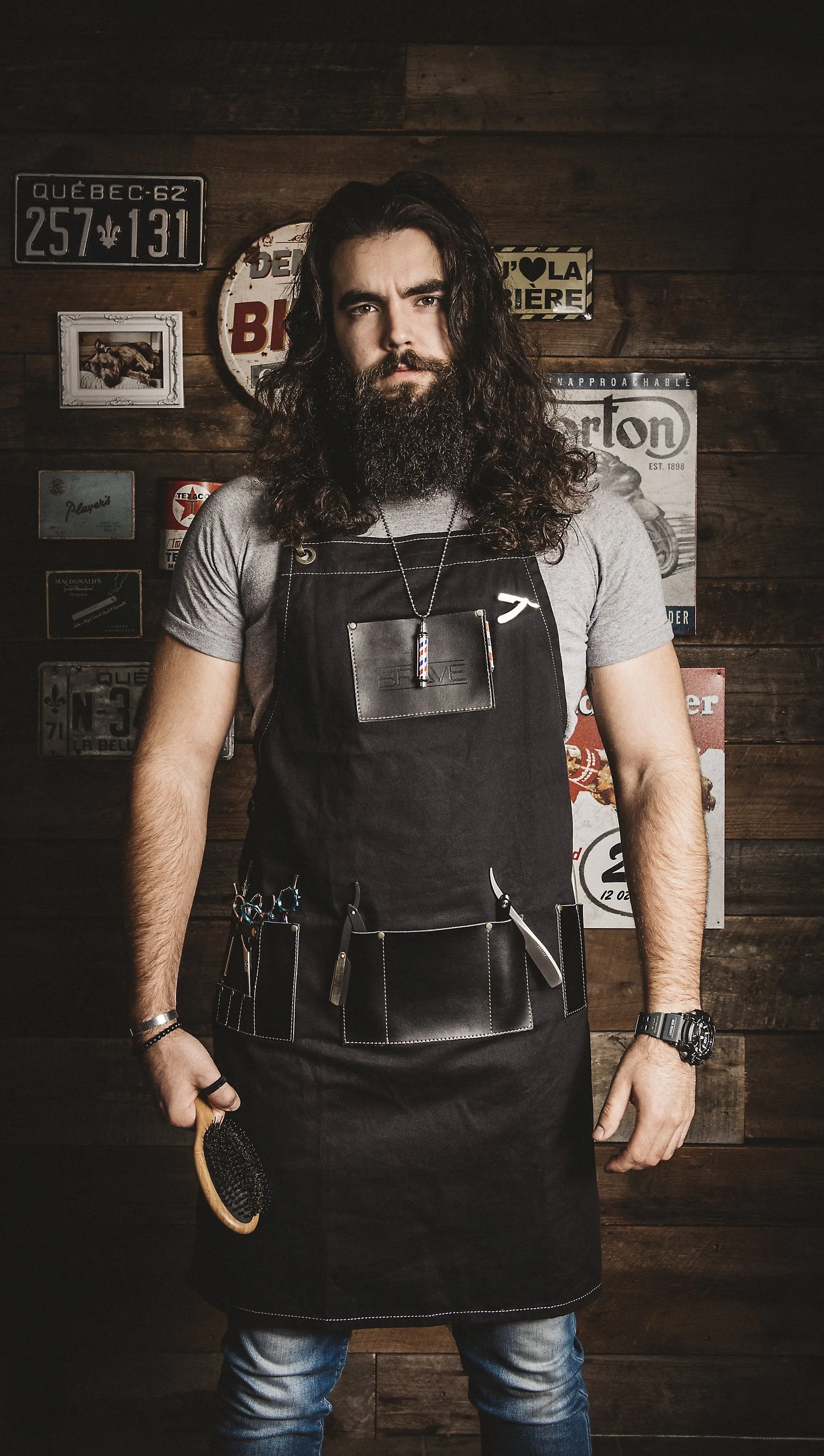Brave Barber & Hairdresser Apron | Full-Length