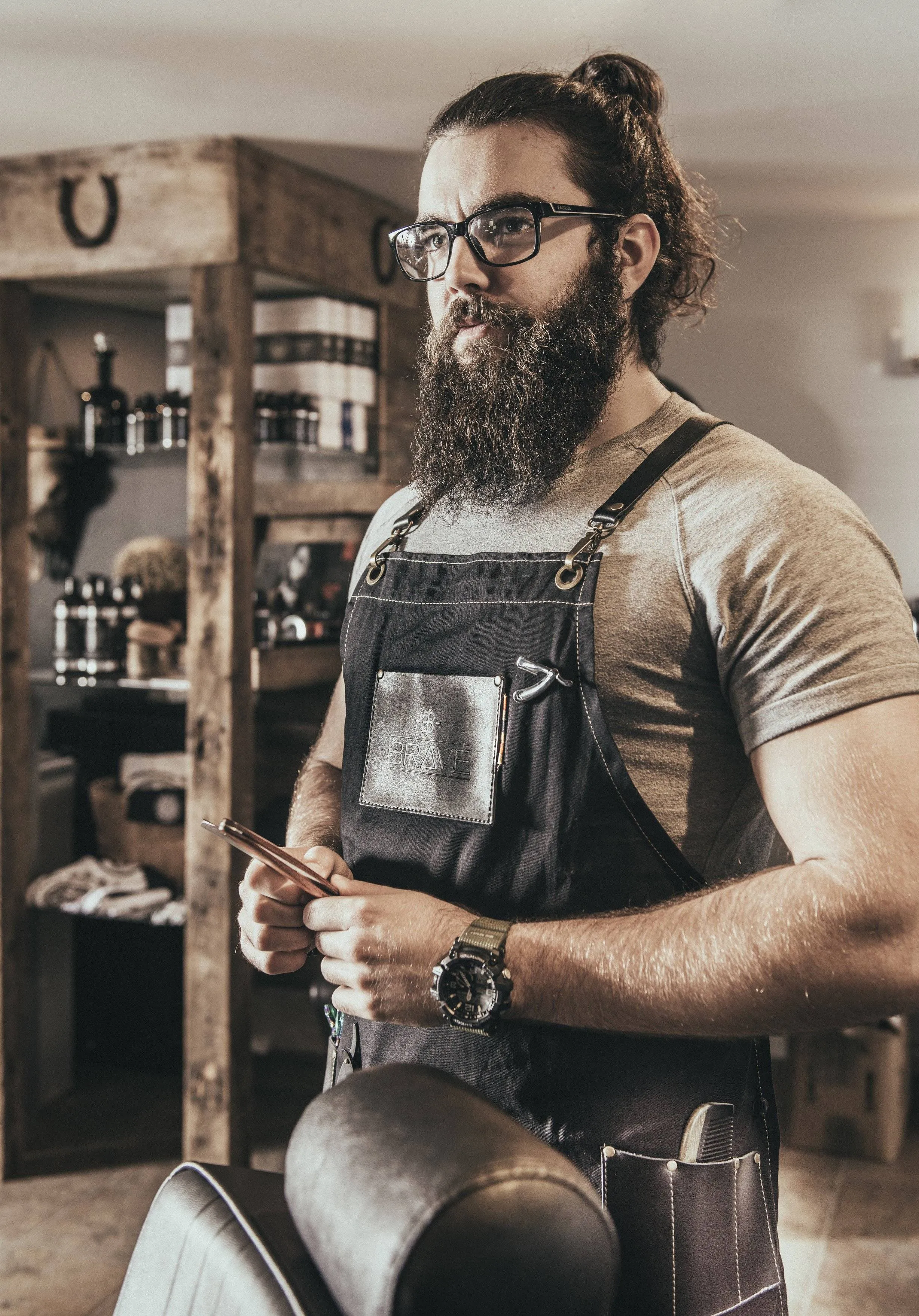 Brave Barber & Hairdresser Apron | Full-Length