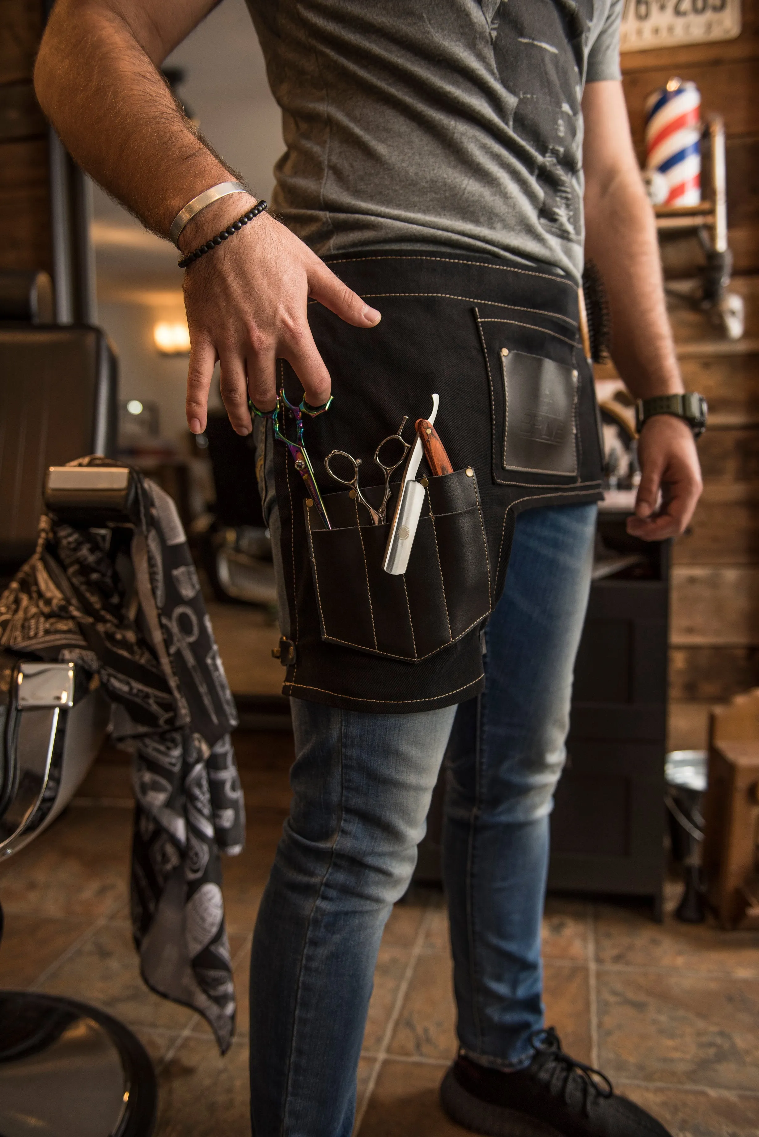 Brave Barber & Hairdresser Apron | Waist-Length