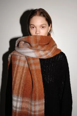 Brisbane Scarf - Rusty Red Check