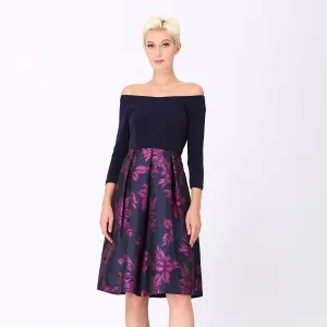 Brocade Dress with Stretch Top