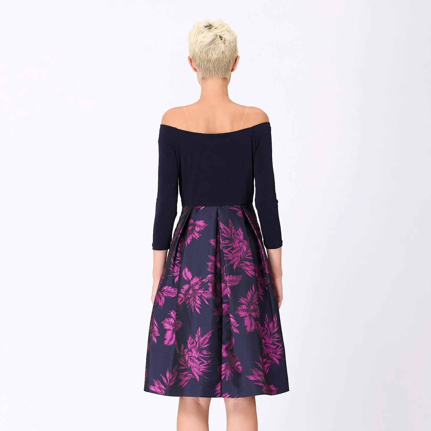 Brocade Dress with Stretch Top