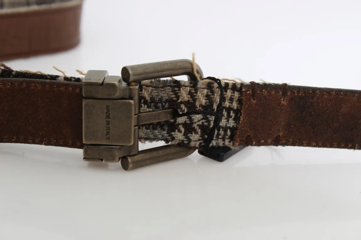 Brown Leather Gold Buckle Belt