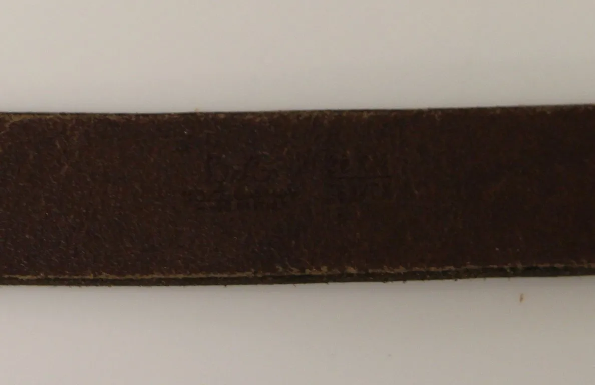 Brown Leather Logo Belt