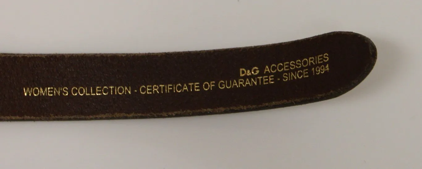 Brown Leather Logo Belt
