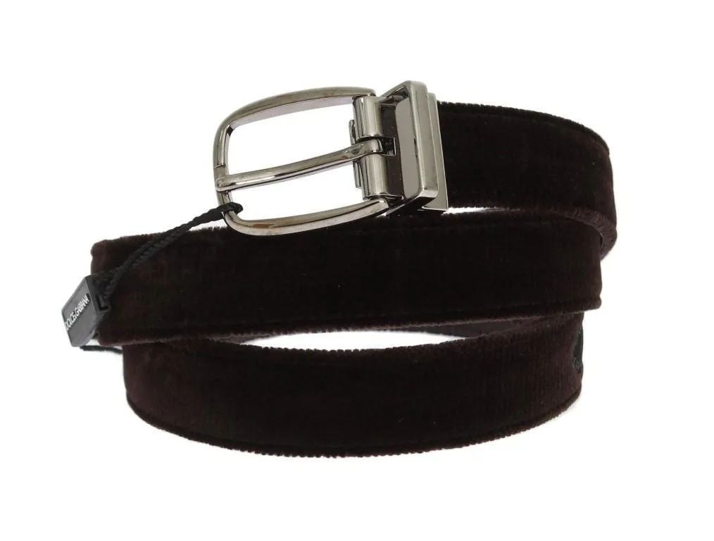 Brown Velvet Leather Belt