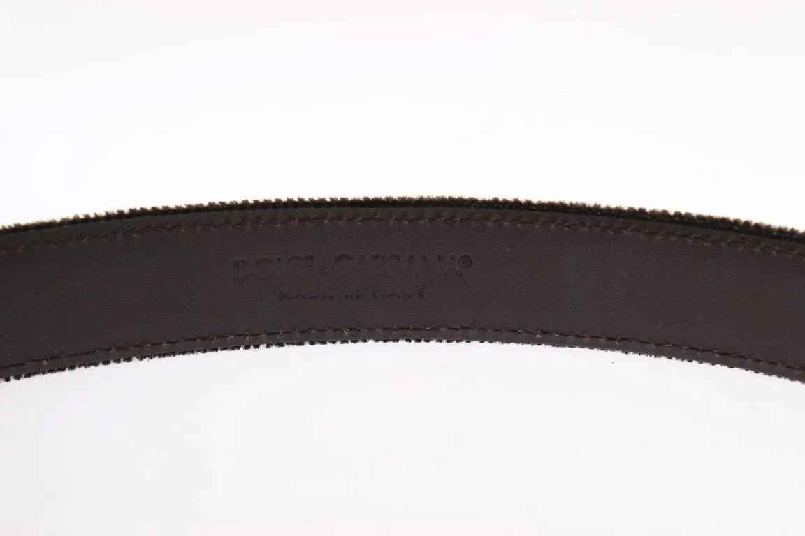 Brown Velvet Leather Belt