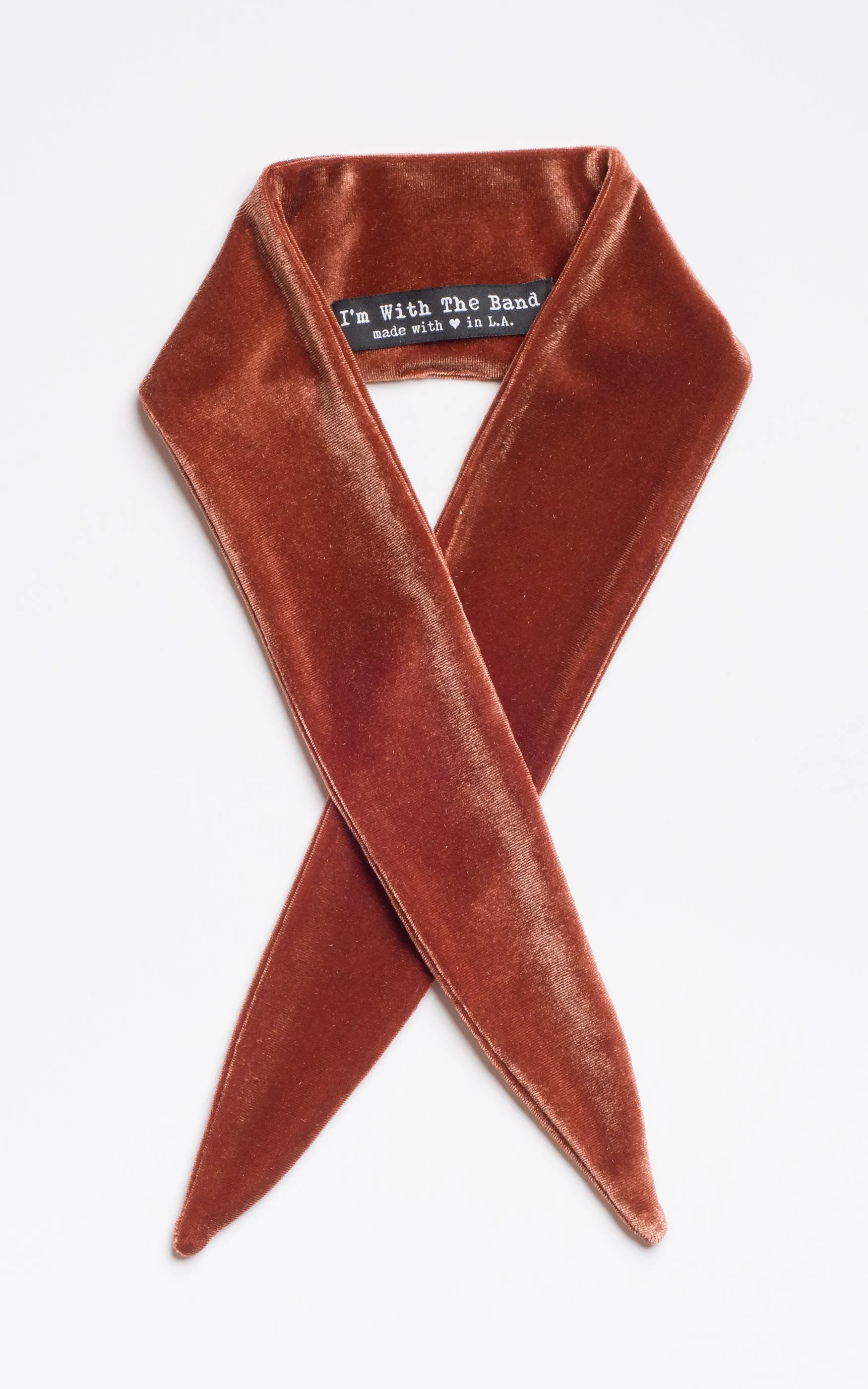 brown velvet scarf tie