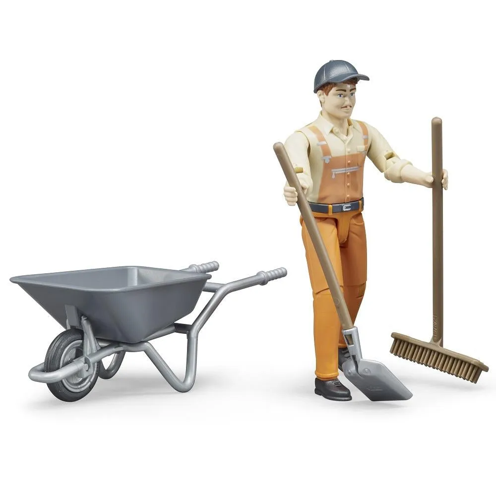 Bruder Municipal Worker with Accessories