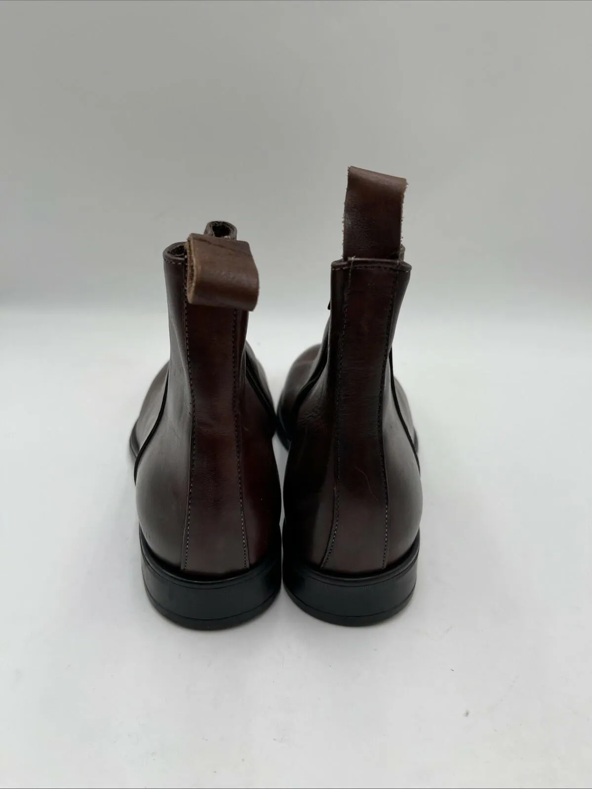 Bruno Magli Milton Mens Brown Leather Zipper Casual Dress Boots Size 7.5 - Very Good