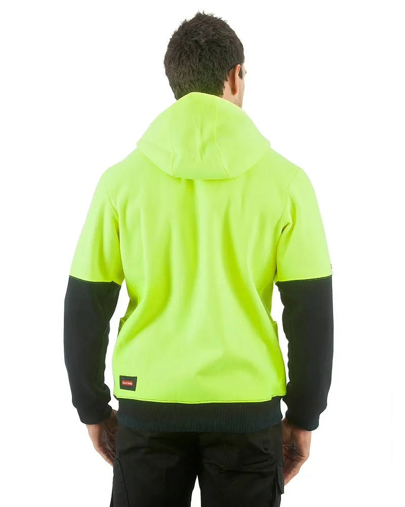 Brushed Fleece Hoodie - Yellow/Navy