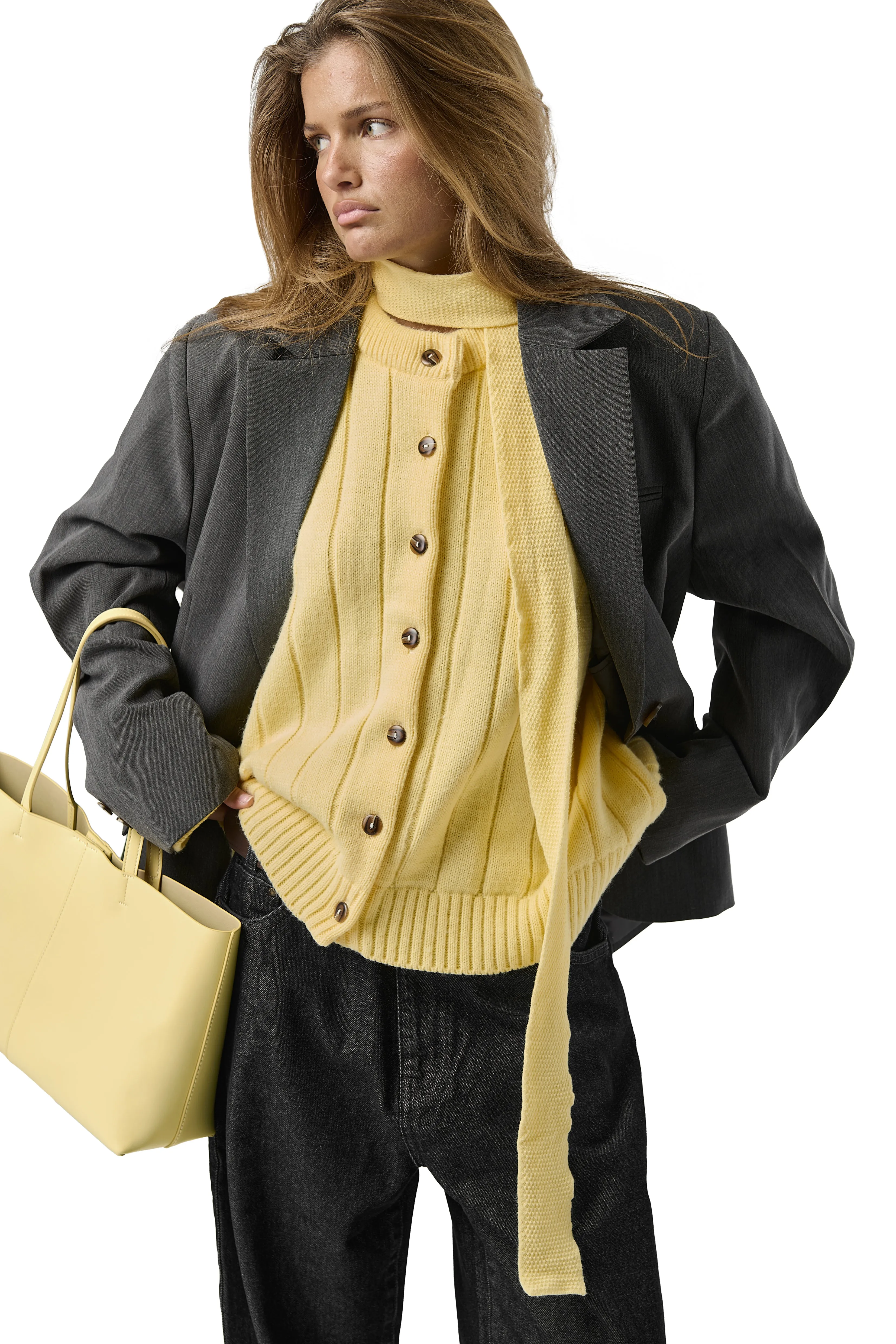 Bryant Skinny Scarf in Yellow