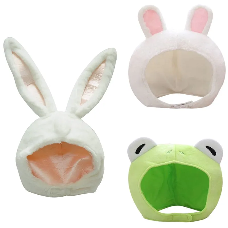 Bunny Hat Soft Plush Cap Long Ear Winter Party Costume Rabbit Cap Headwear White Rabbit Women's Hat