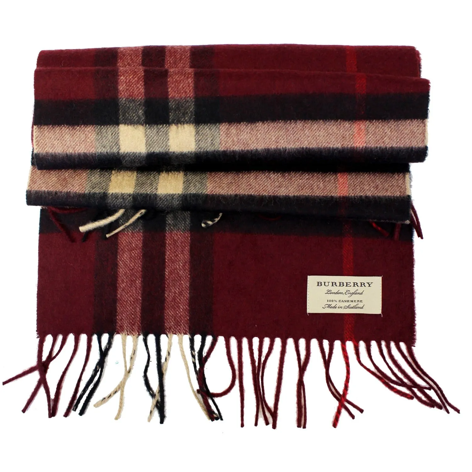 BURBERRY The Classic Cashmere Scarf in Claret