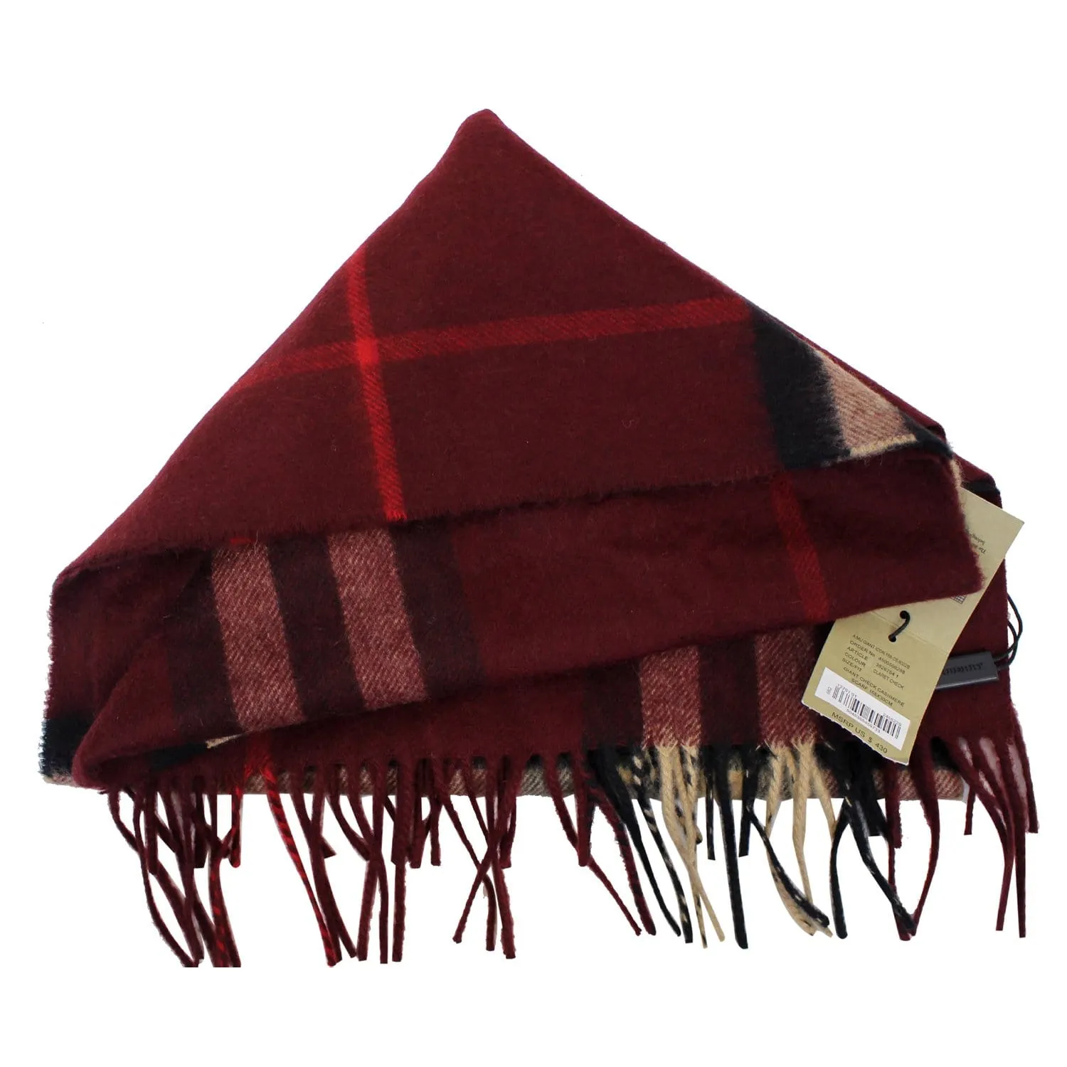 BURBERRY The Classic Cashmere Scarf in Claret