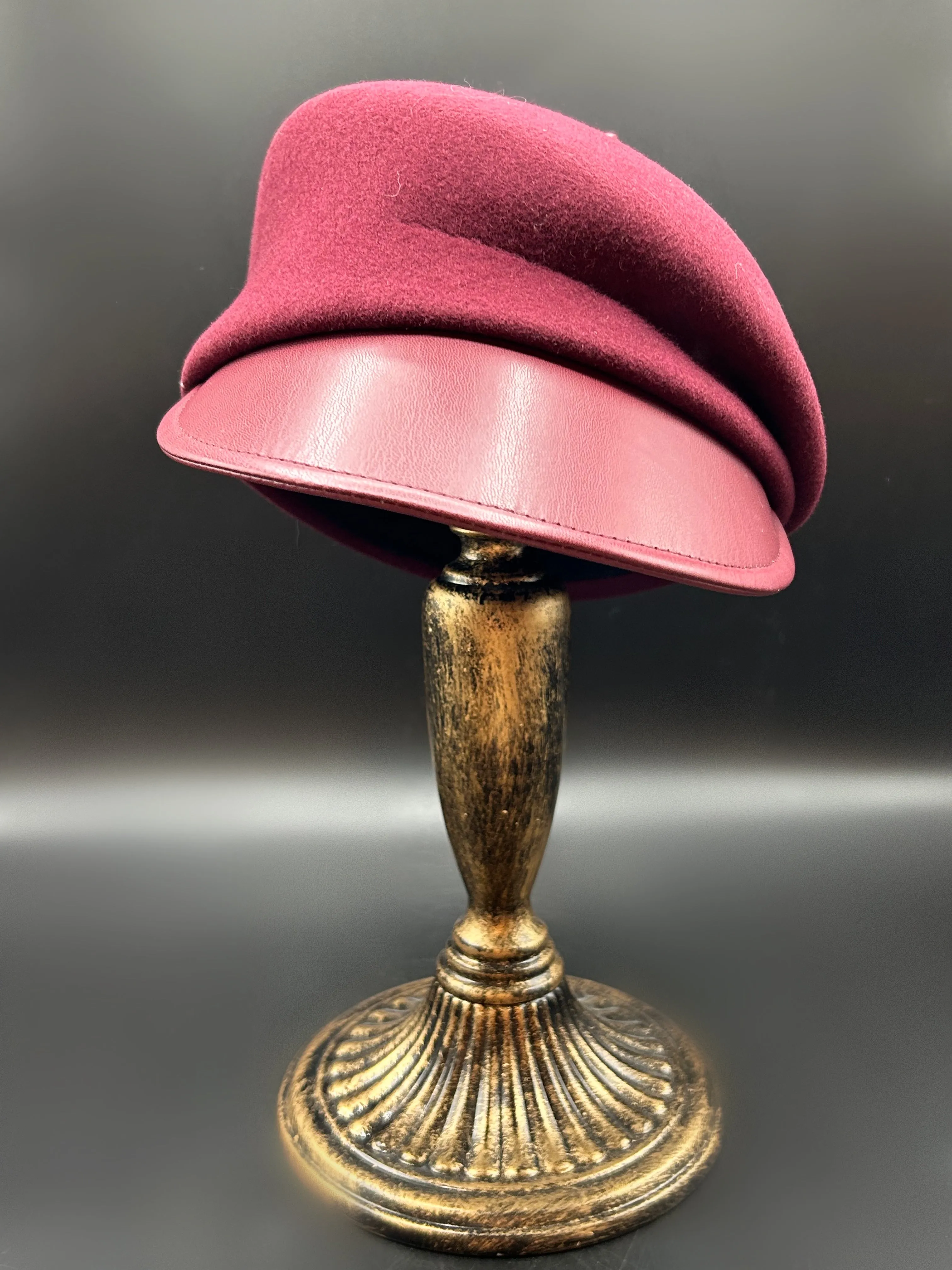 Burgundy Asymmetrical Newsboys