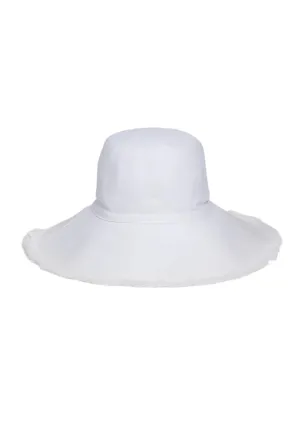 Canvas Packable Hat - White