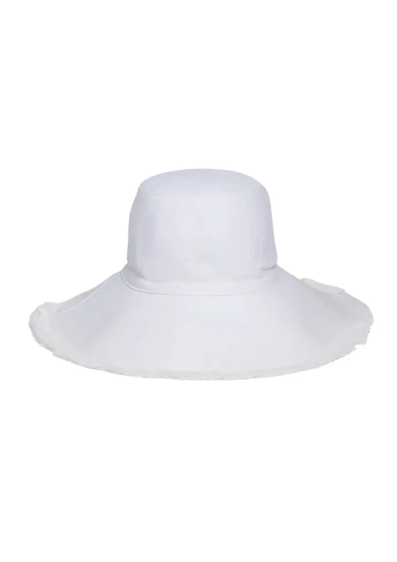 Canvas Packable Hat - White