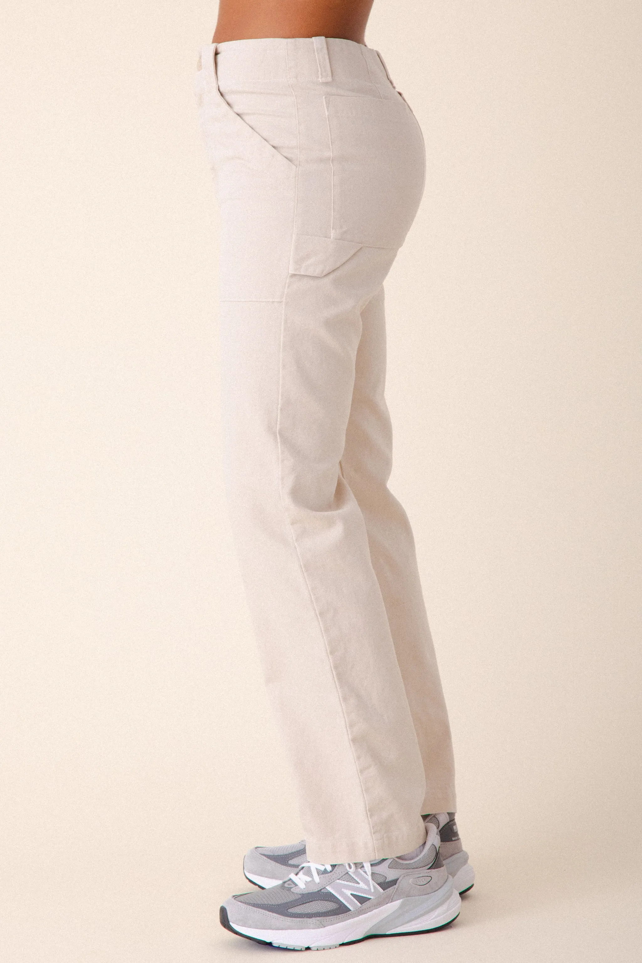 Canvas Utility Pant in Natural