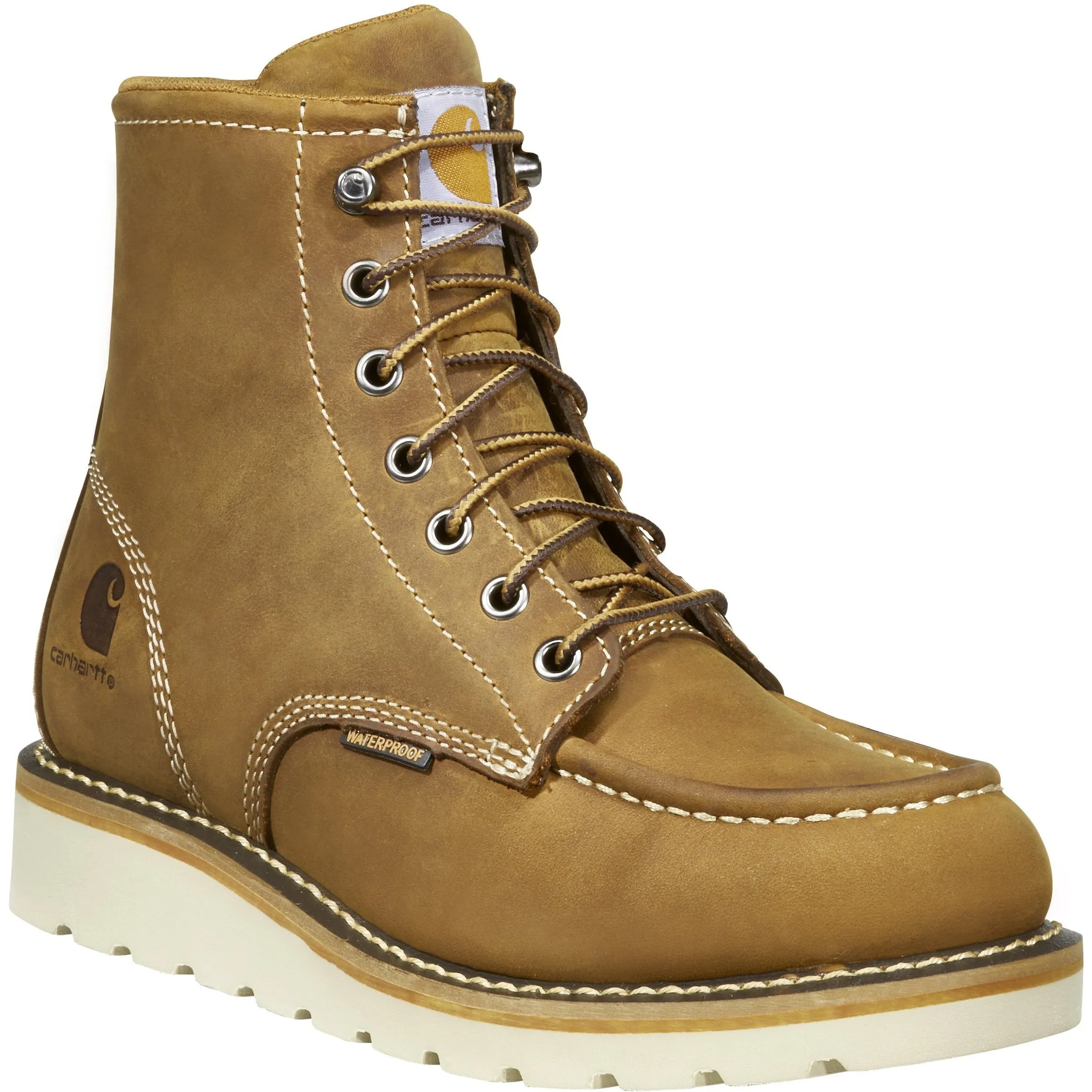 Carhartt Women's 6" Soft Toe Waterproof Wedge Work Boot- Brown- FW6025-W
