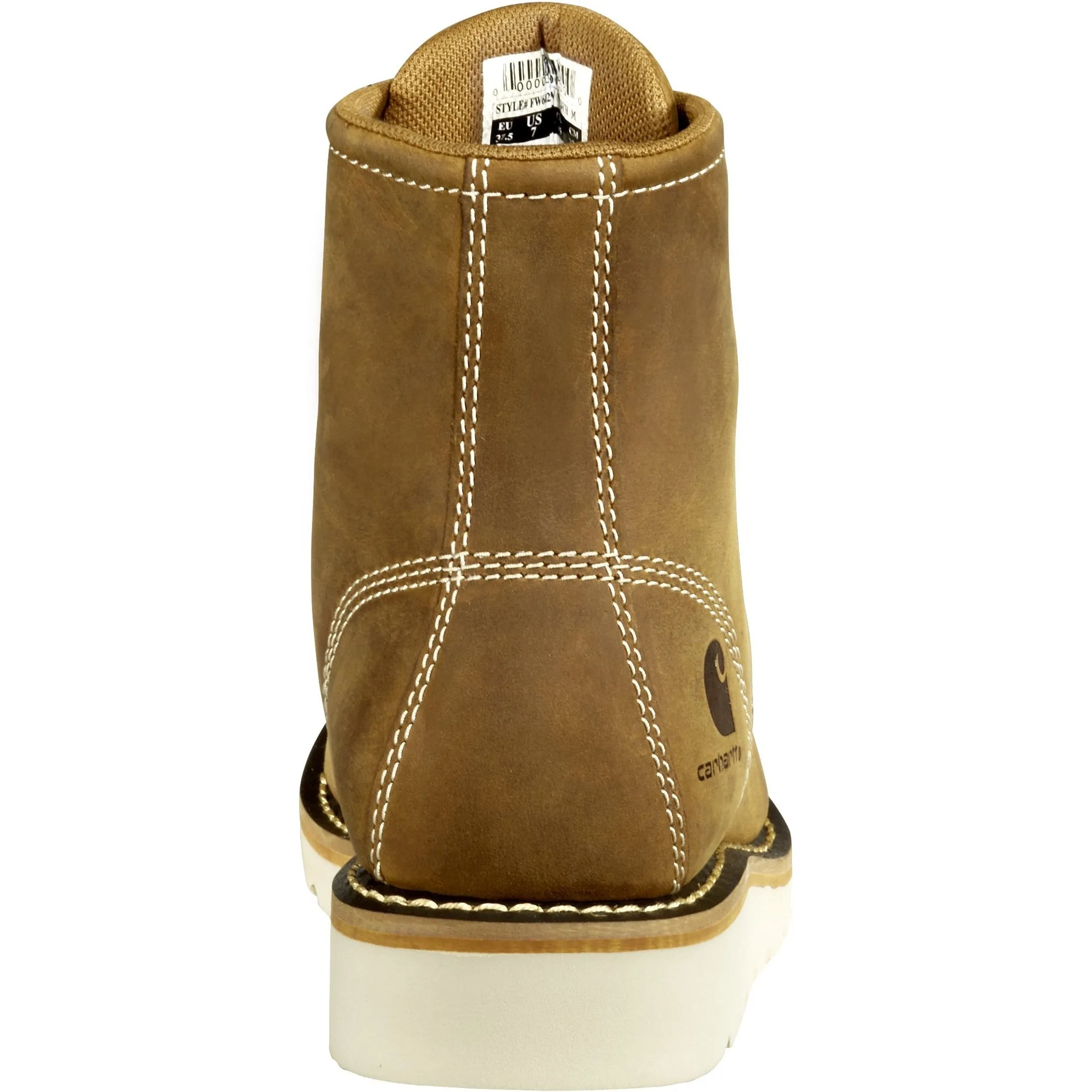 Carhartt Women's 6" Soft Toe Waterproof Wedge Work Boot- Brown- FW6025-W