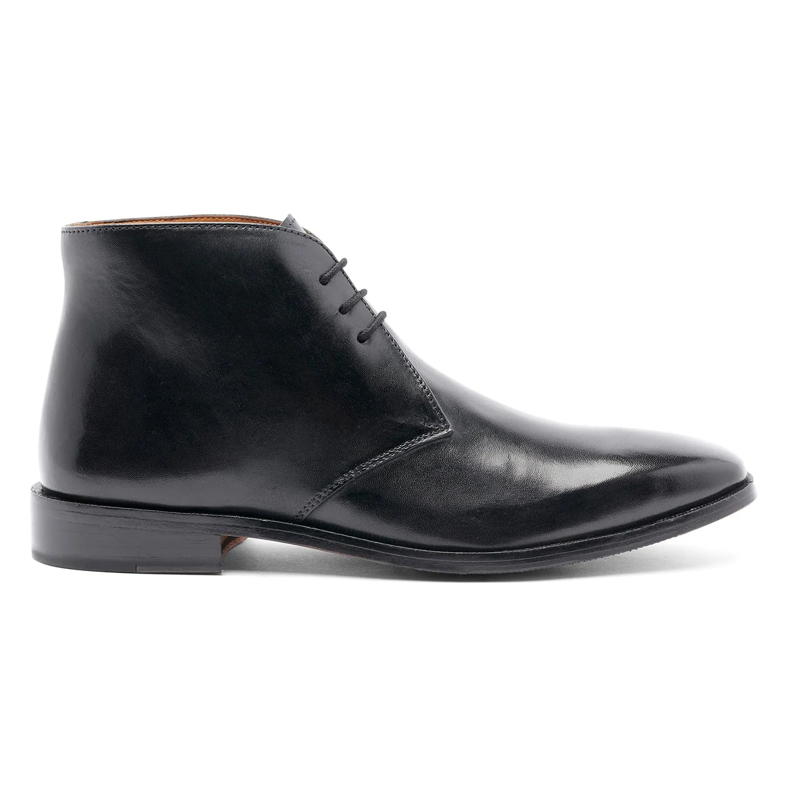 Carlos by Carlos Santana Men's Chukka Boots, Black Full Grain Calfskin Leather, 13